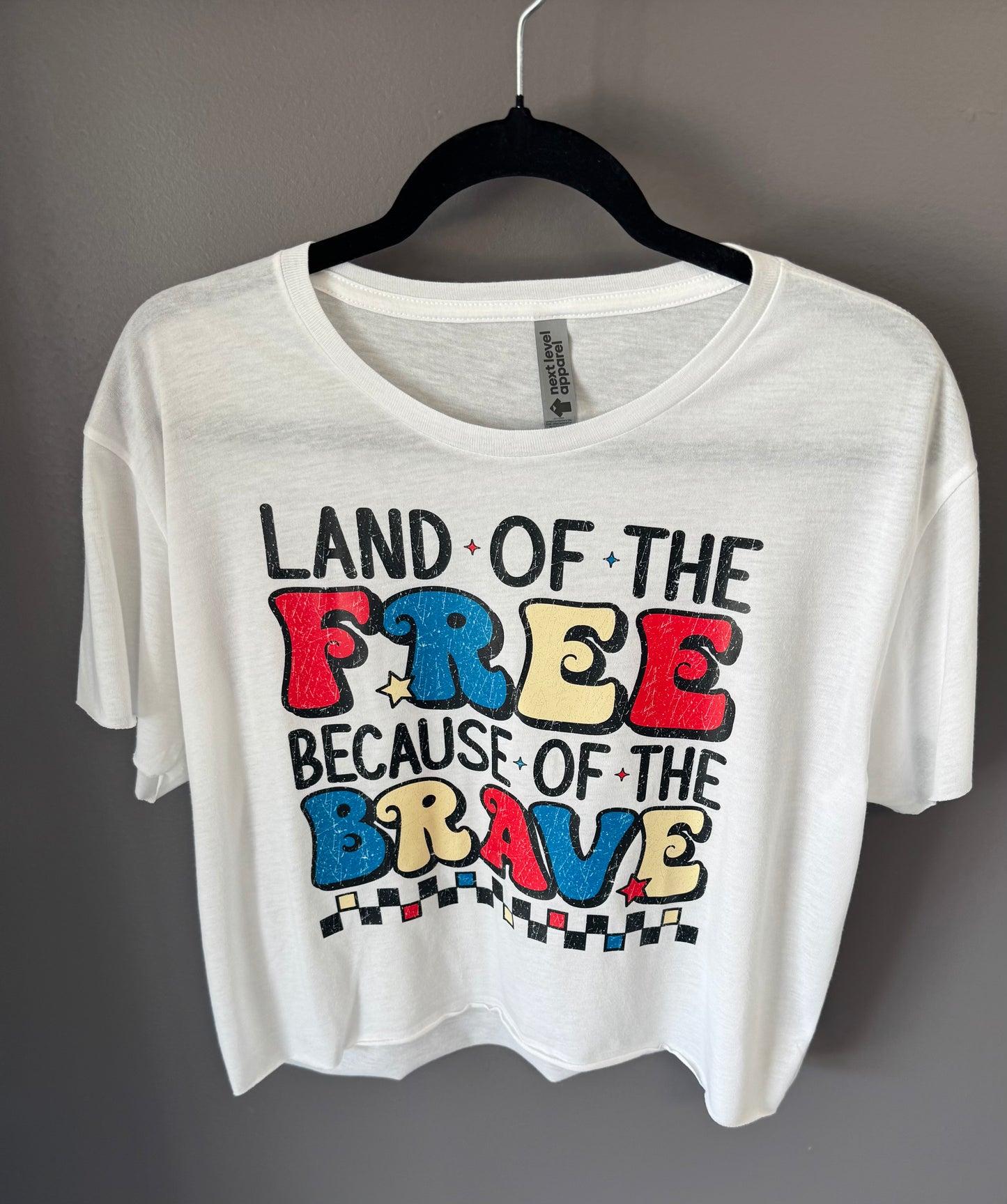 Land of the Free Cropped Tshirt