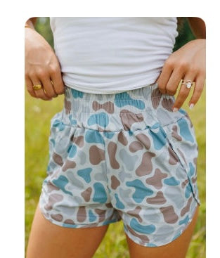Multicolor Camo Shorts