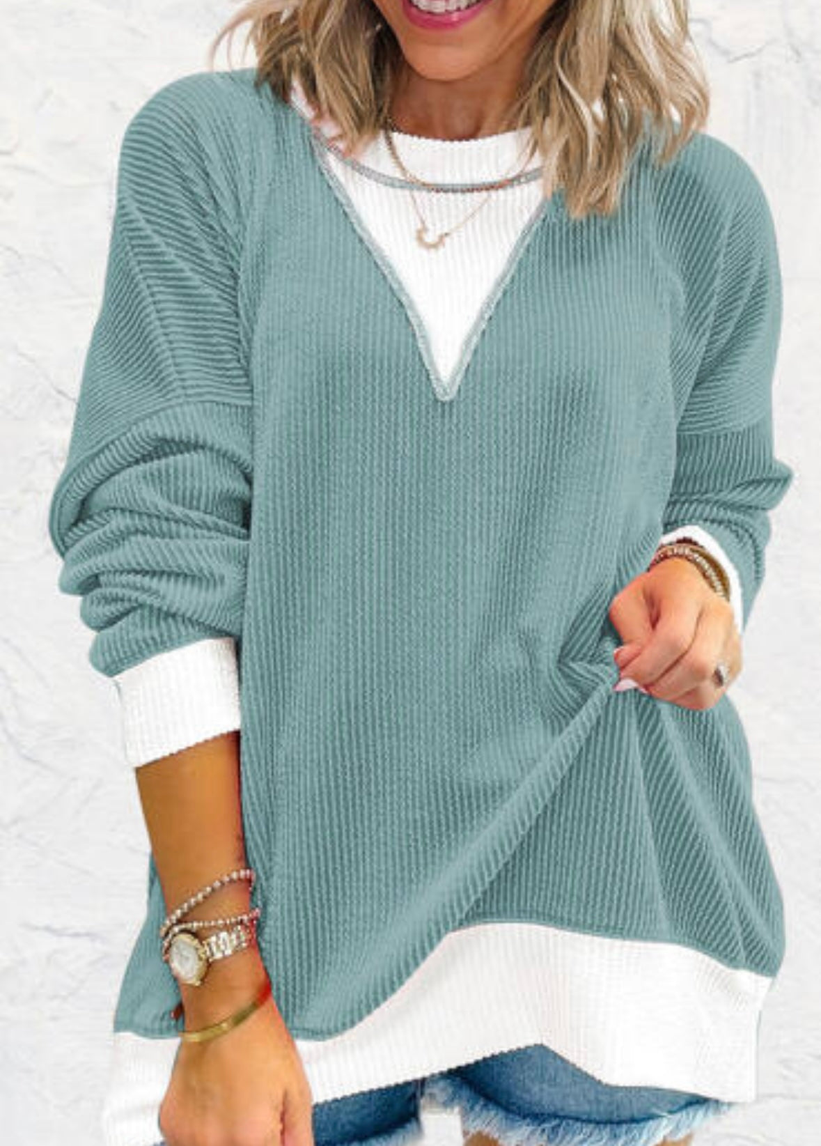 Teal Long Sleeve Top