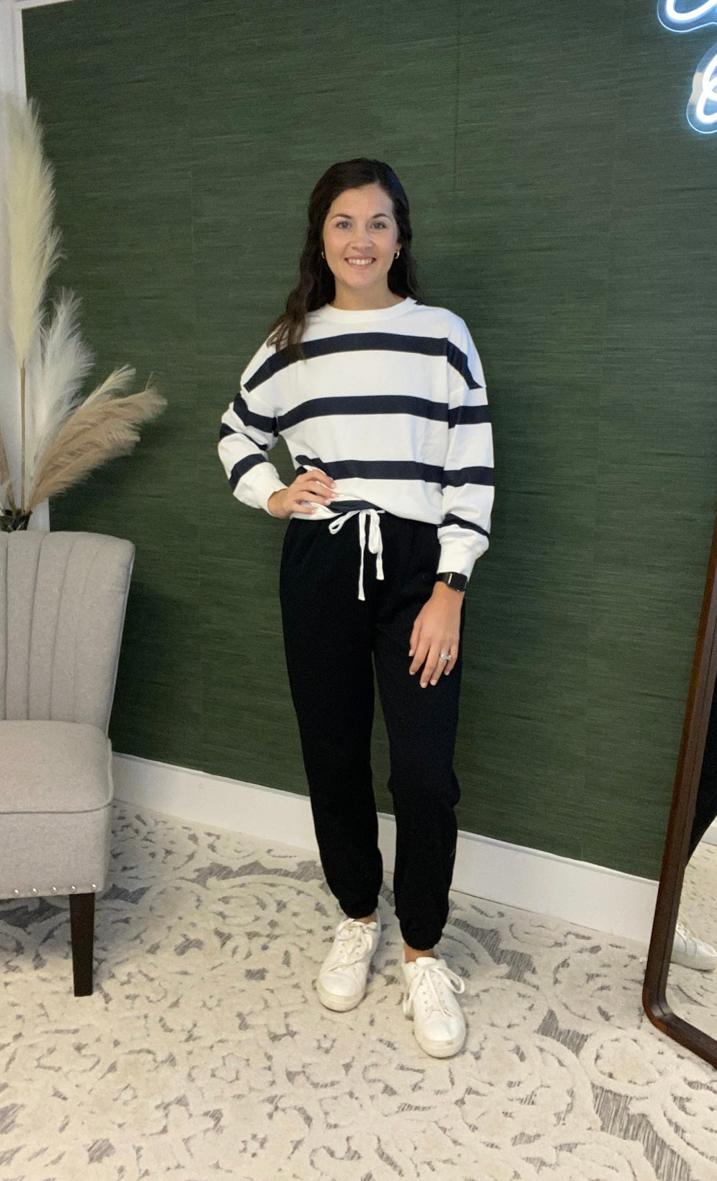 Black and white Jogger Set