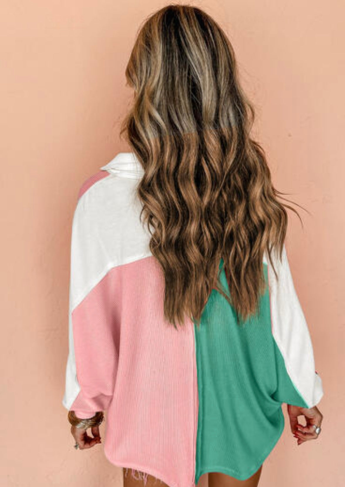 Oversized Ribbed Sweatshirt