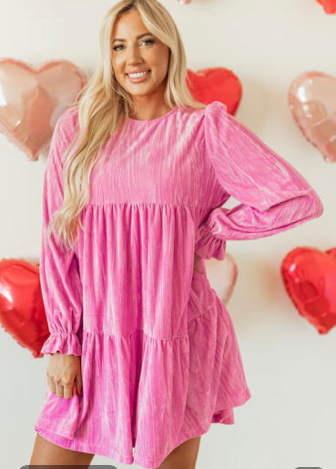 Pink Velvet Dress