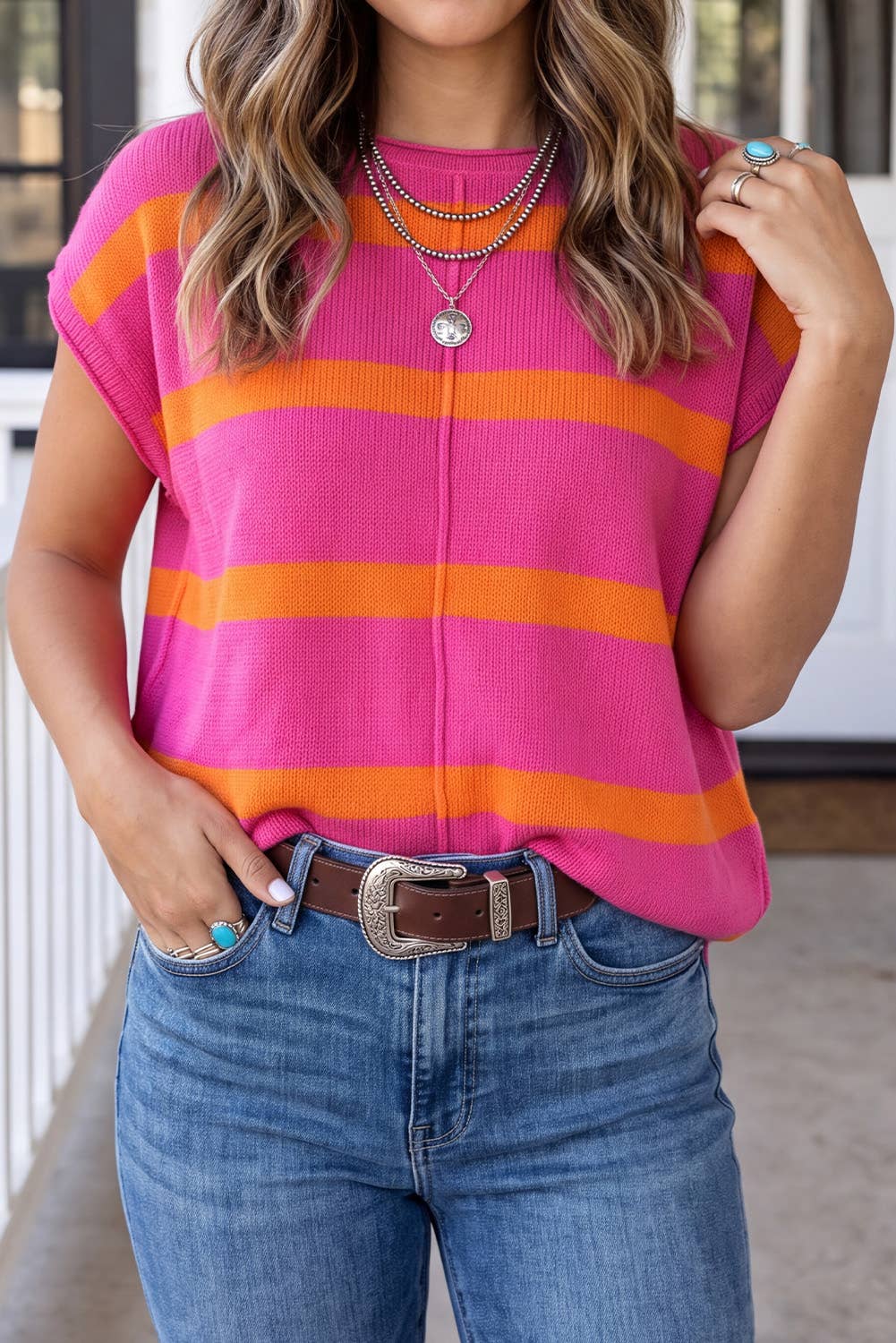 Pink/Orange short sleeve