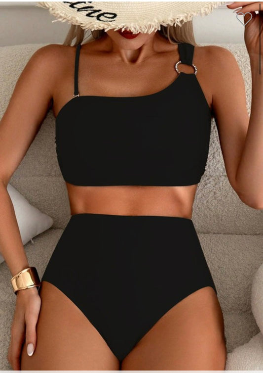 Asymmetric High Waisted Bikini