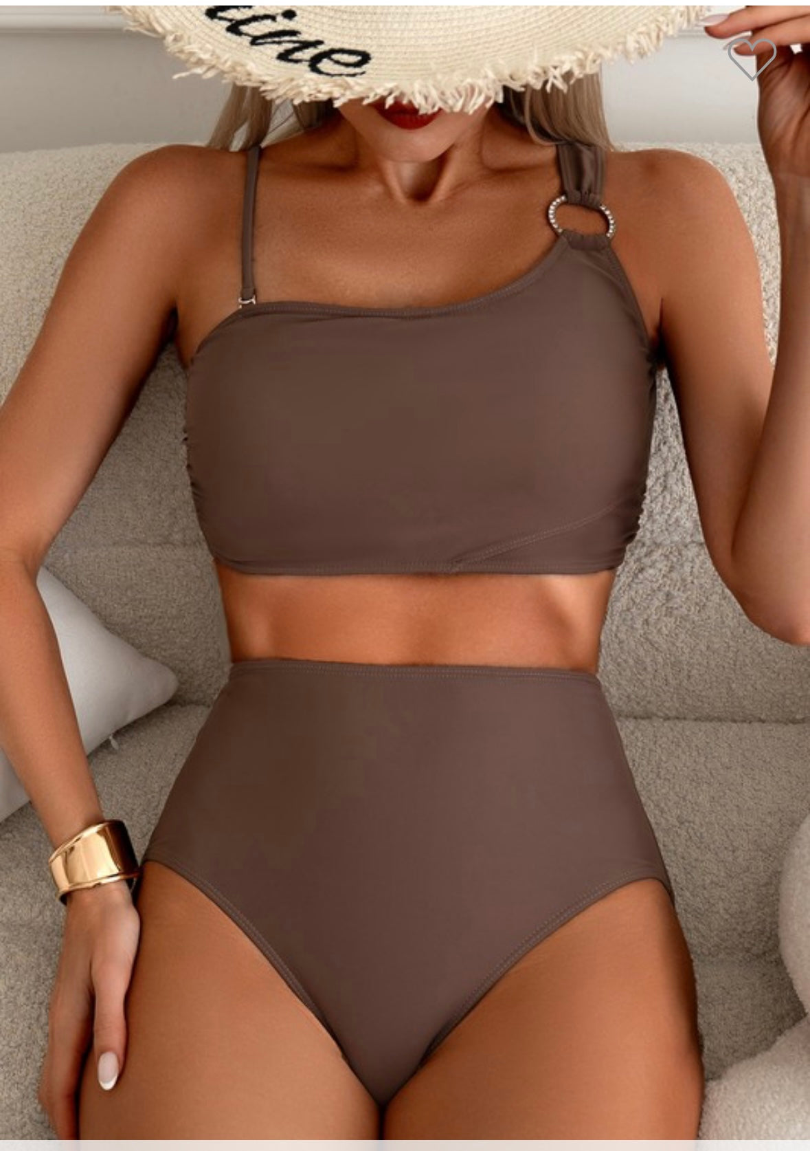 Asymmetric High Waisted Bikini
