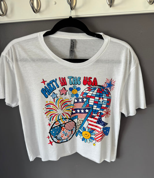 Party In The USA Cropped Tshirt