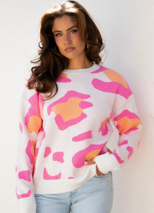 Pink Cheetah Sweater