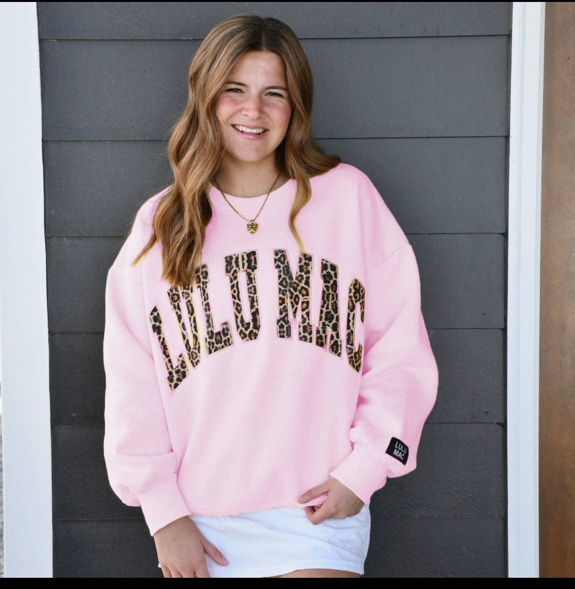 Light Pink/Cheetah Lulu Mac Sweatshirt