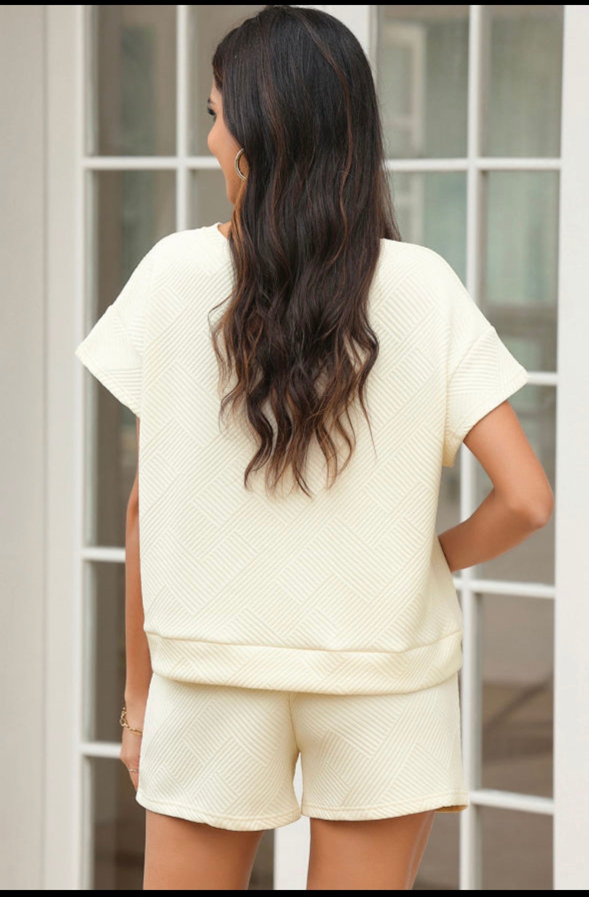Apricot Textured Short Sleeve/Short set