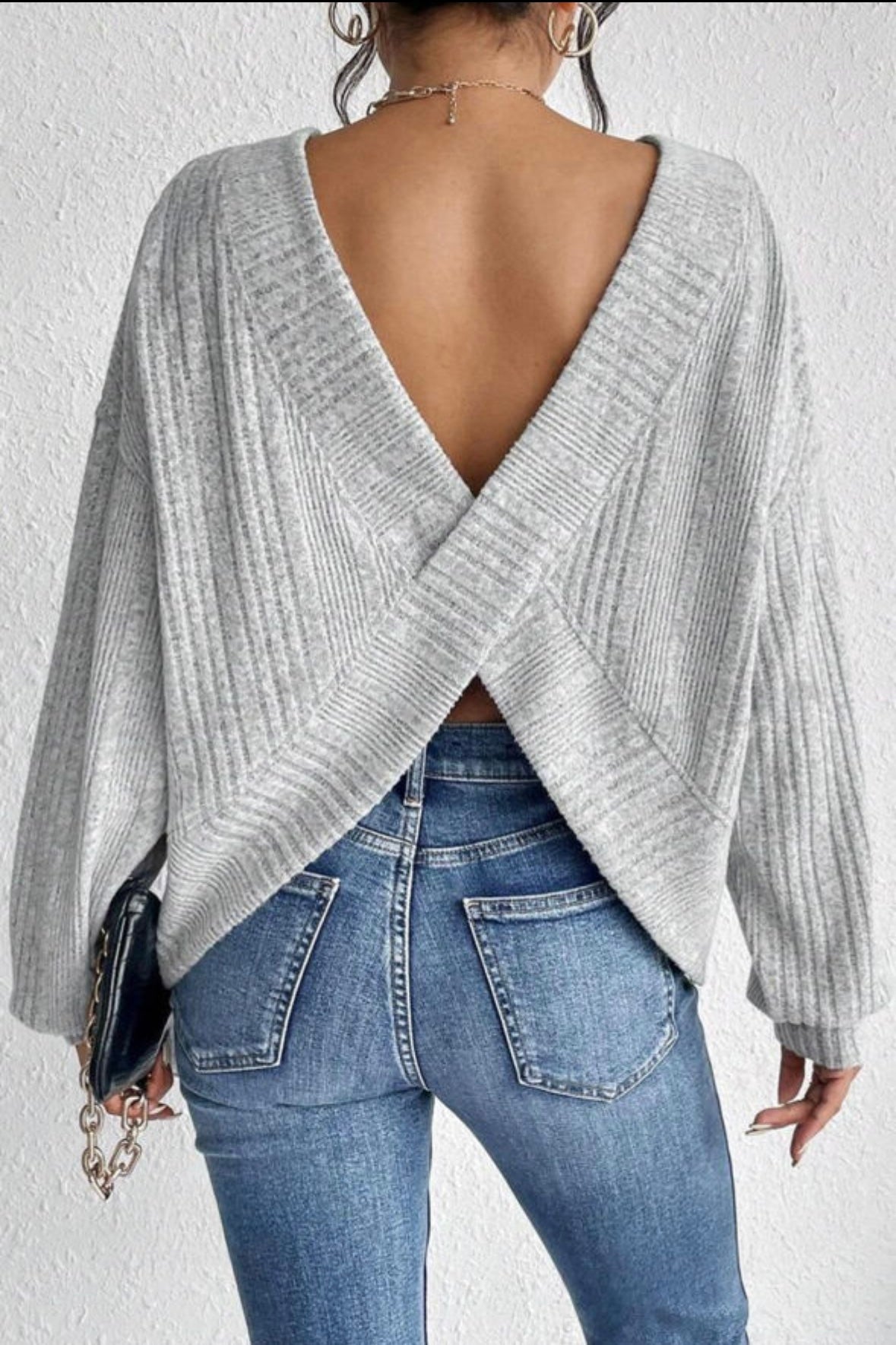 Gray crossback shirt