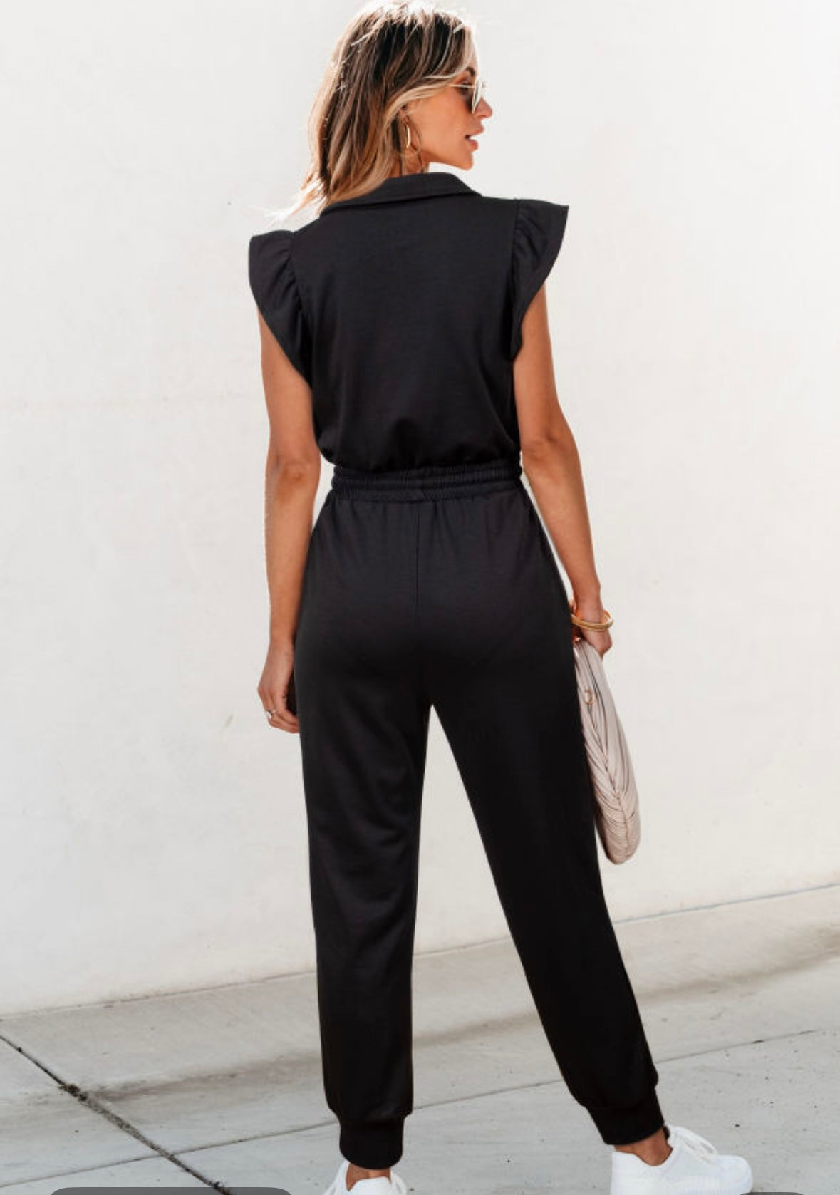 Black Zippered Jumpsuit