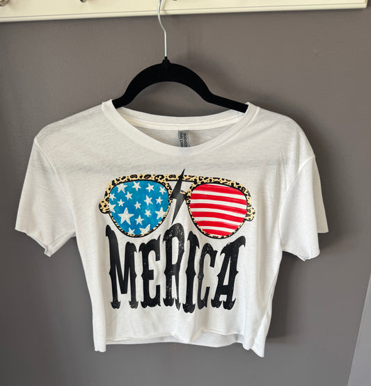 Merica Cropped Tshirt
