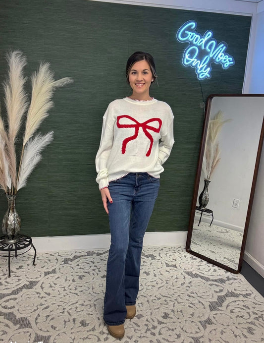 Red Bow Sweater
