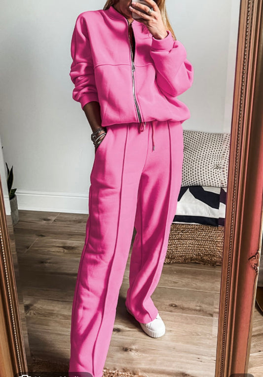 Bright Pink Sweatsuit