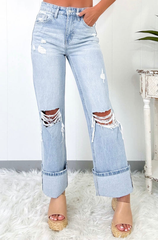 Distressed Cropped Jean