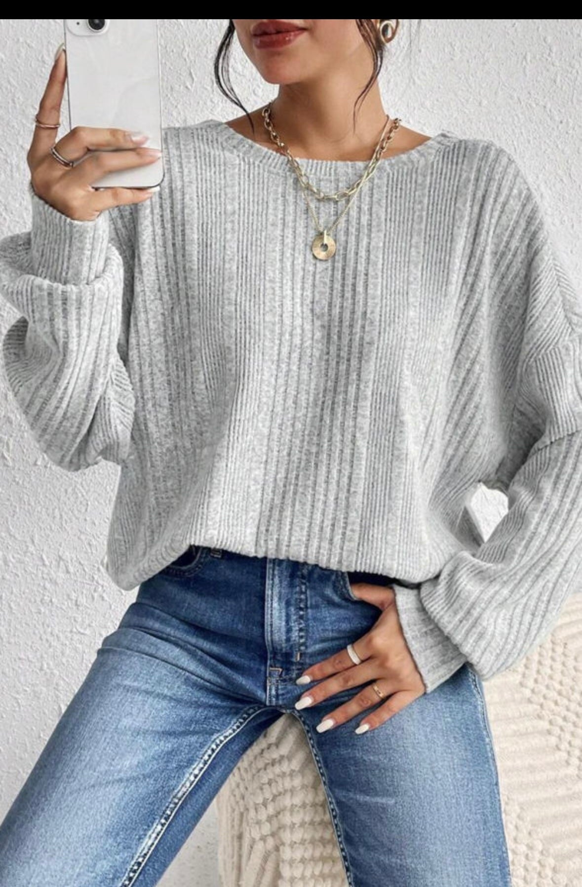 Gray cross back shirt