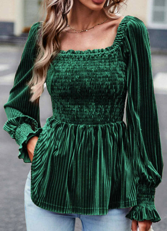 Green Velvet Long Sleeve