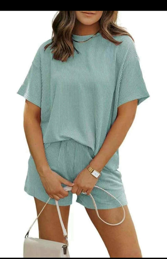 Ribbed  Short Lounge Sets