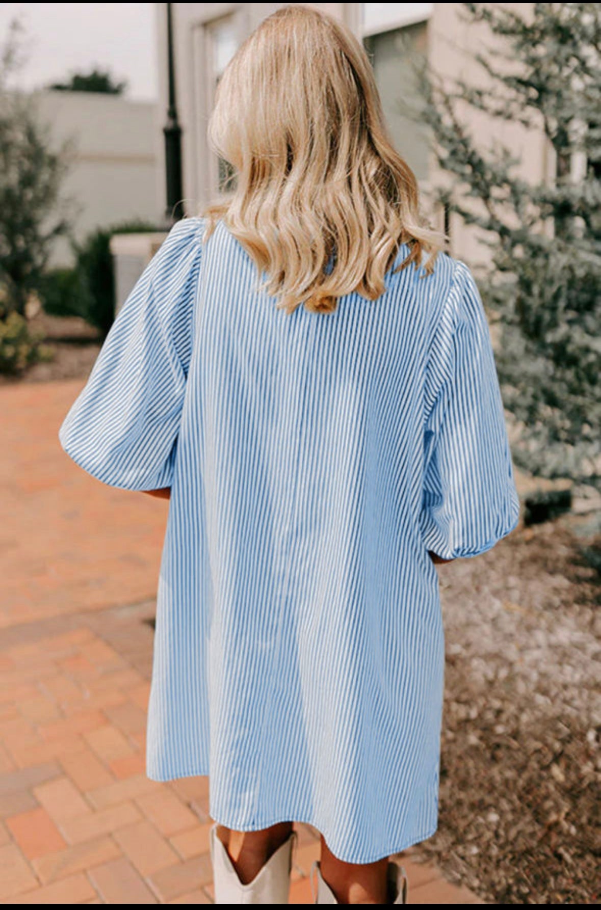 Blue striped Dress
