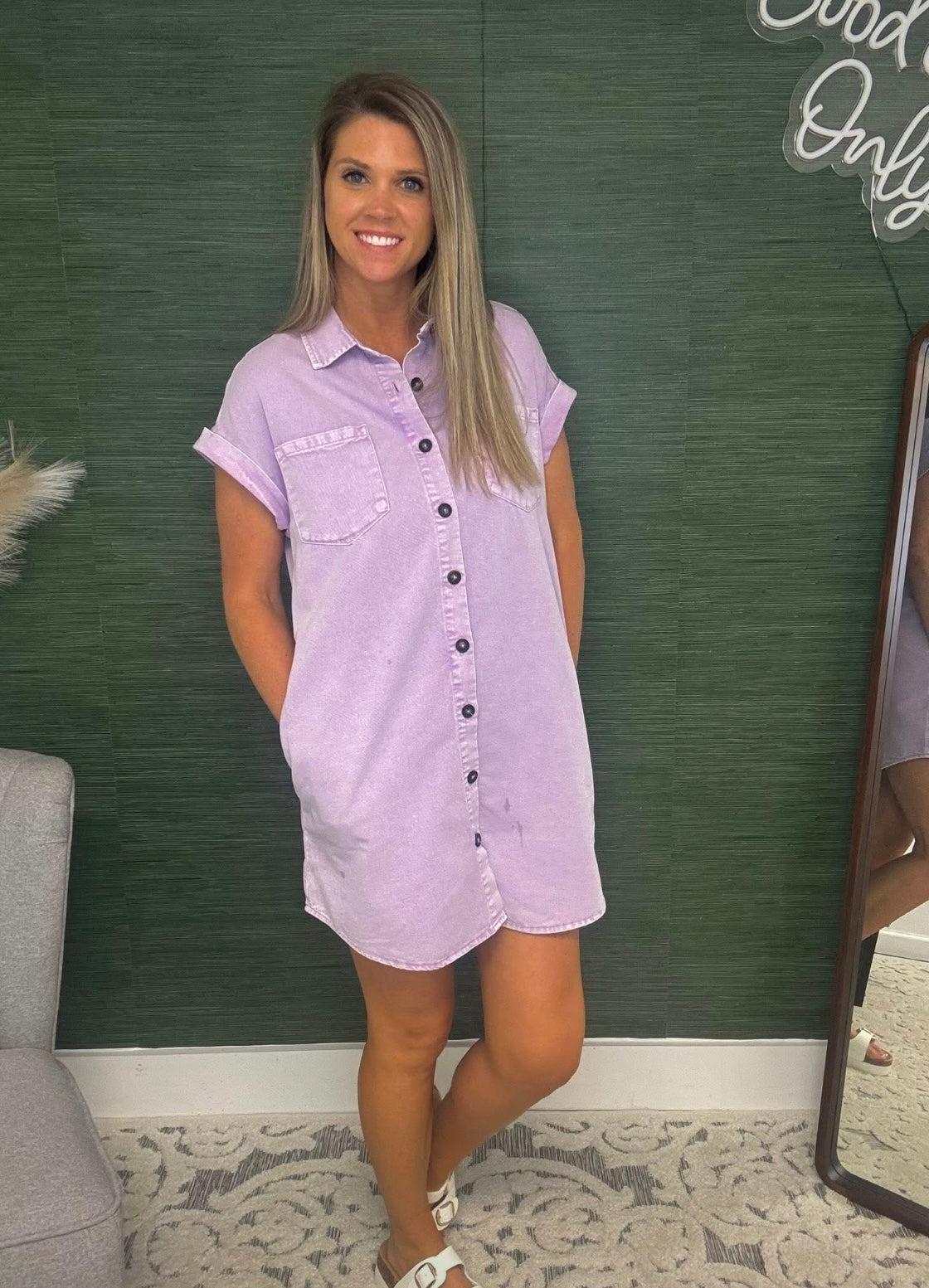 Purple Demin Dress