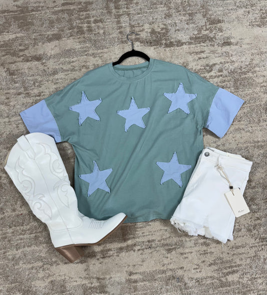 Blue/Green Star Shirt