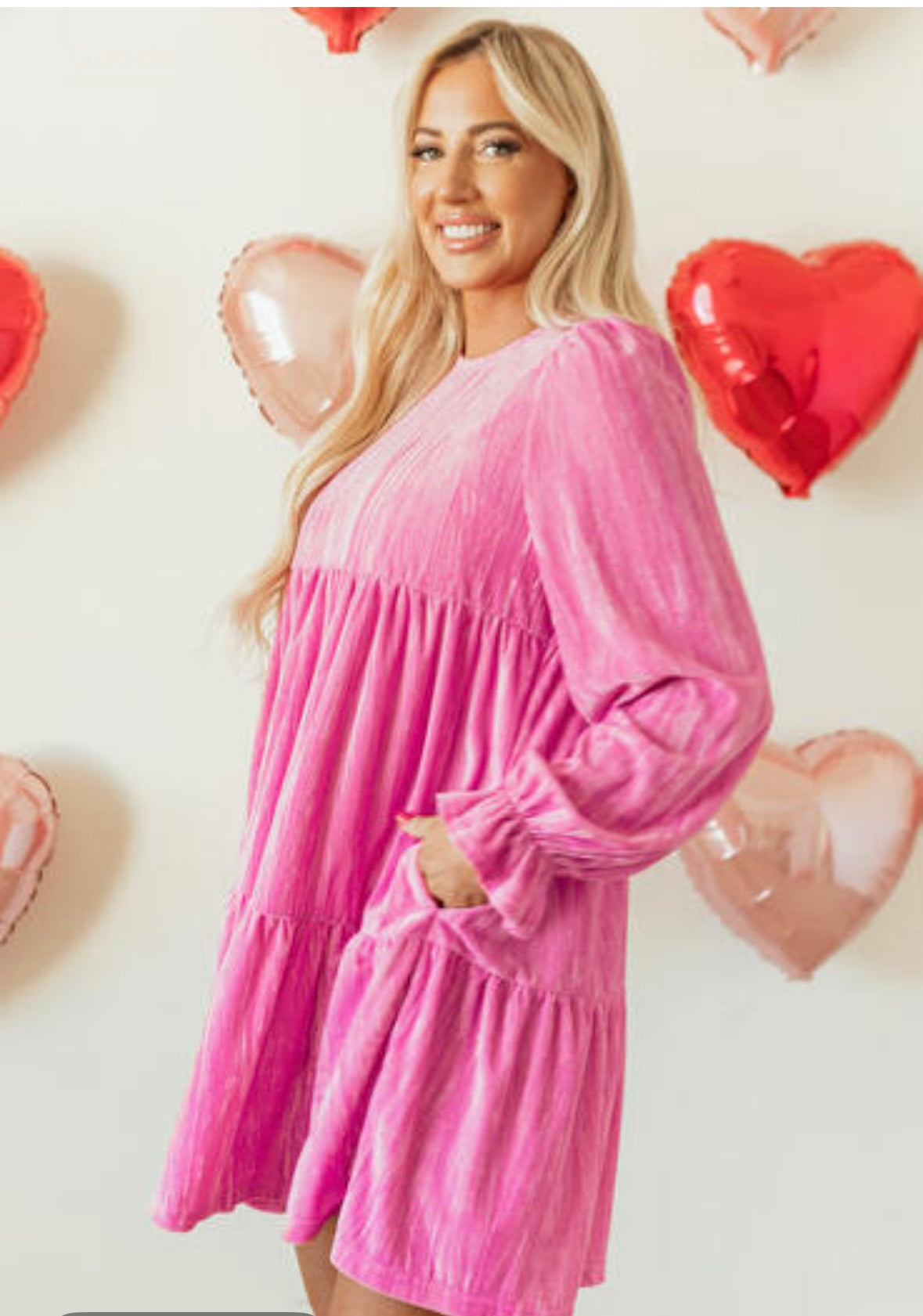 Pink Velvet Dress