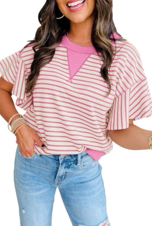 Short Sleeve Striped Top