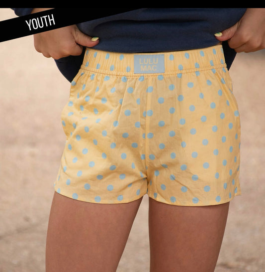 Yellow and Blue Polka Dots