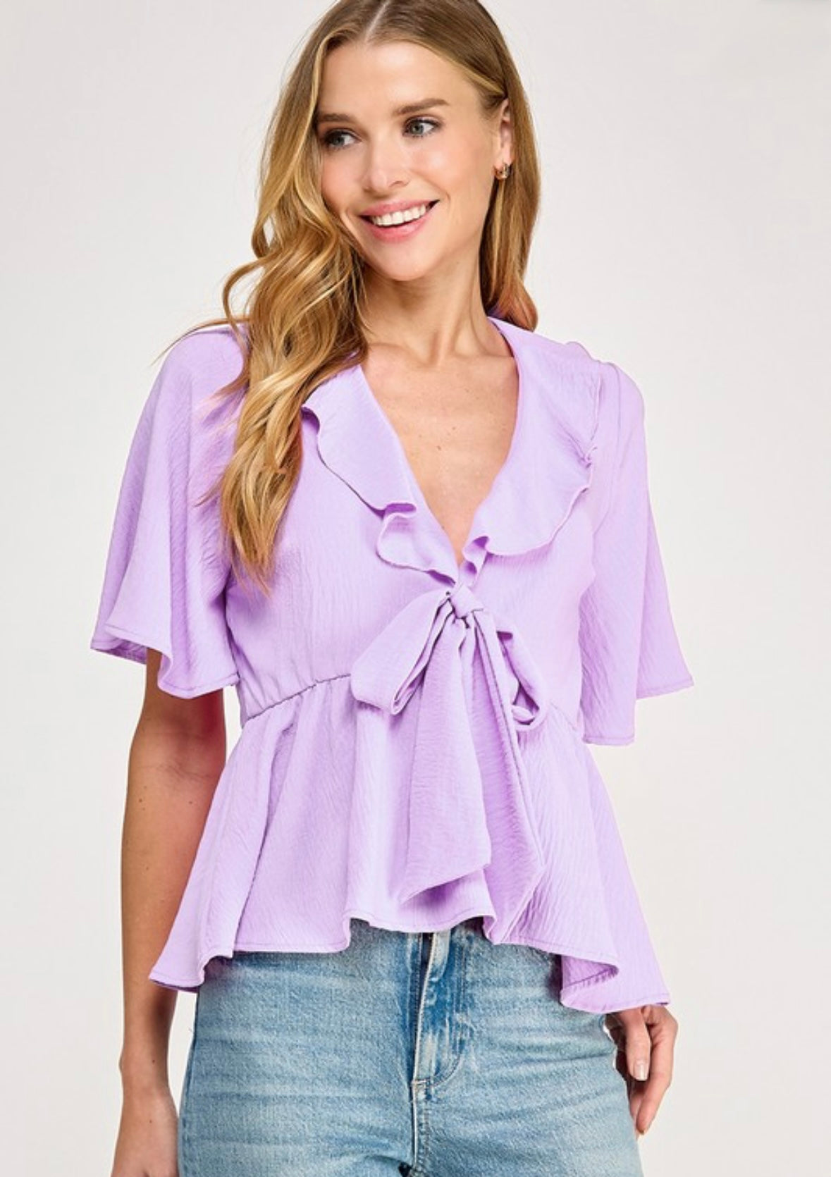 Lavender Baby Doll Top