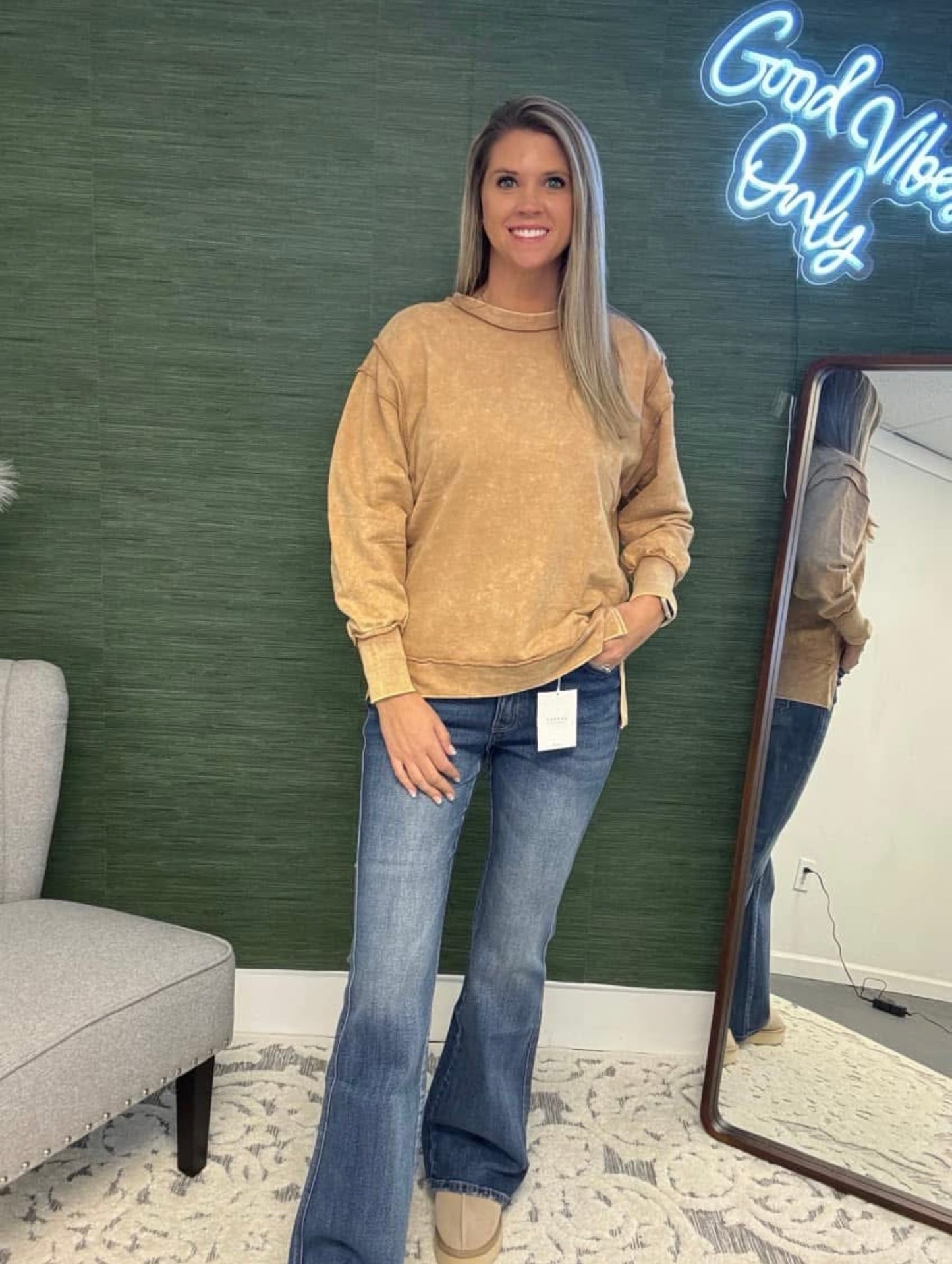 Acid Wash Sweatshirt