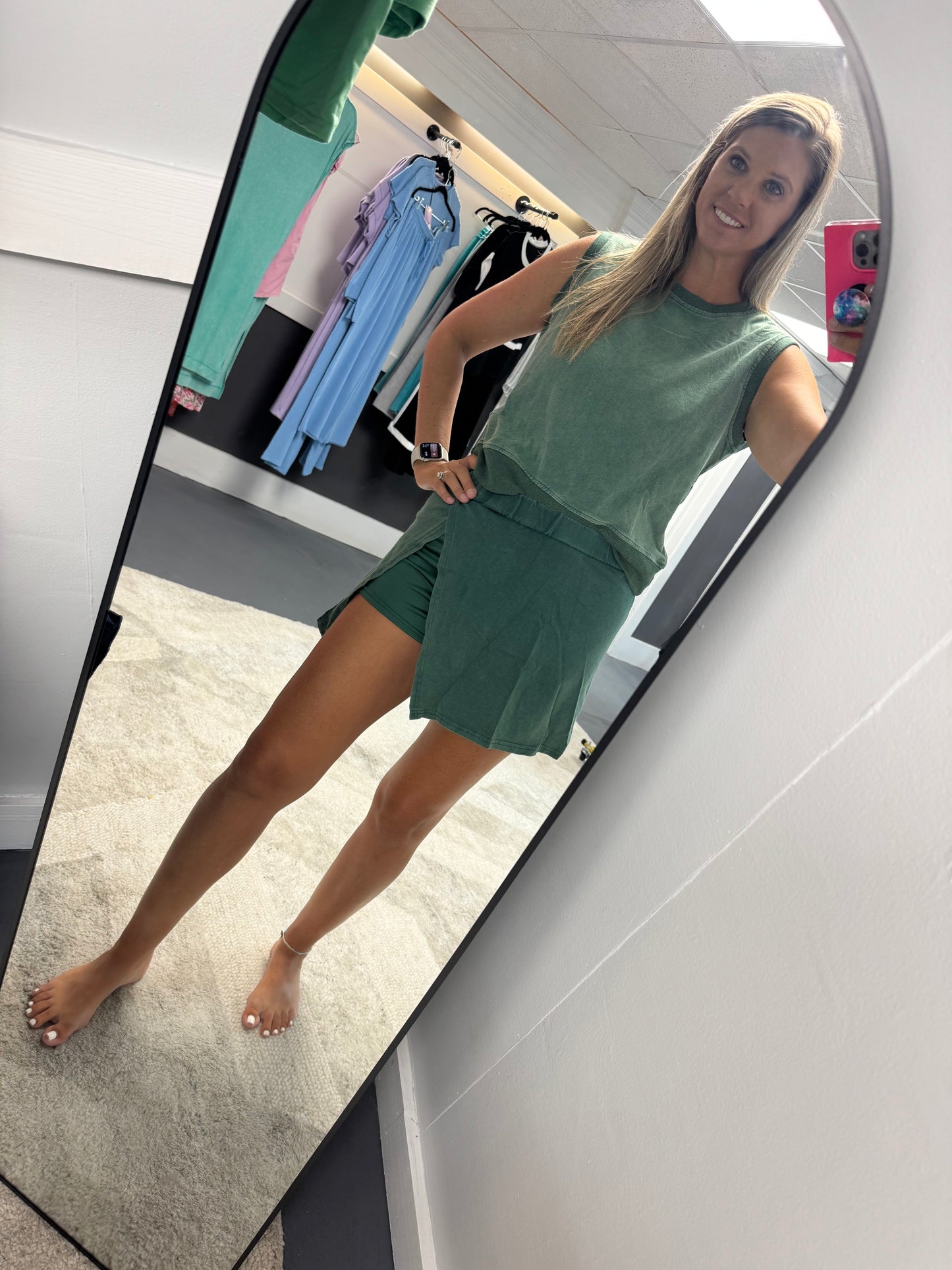 Skirt and Cropped Tank Set