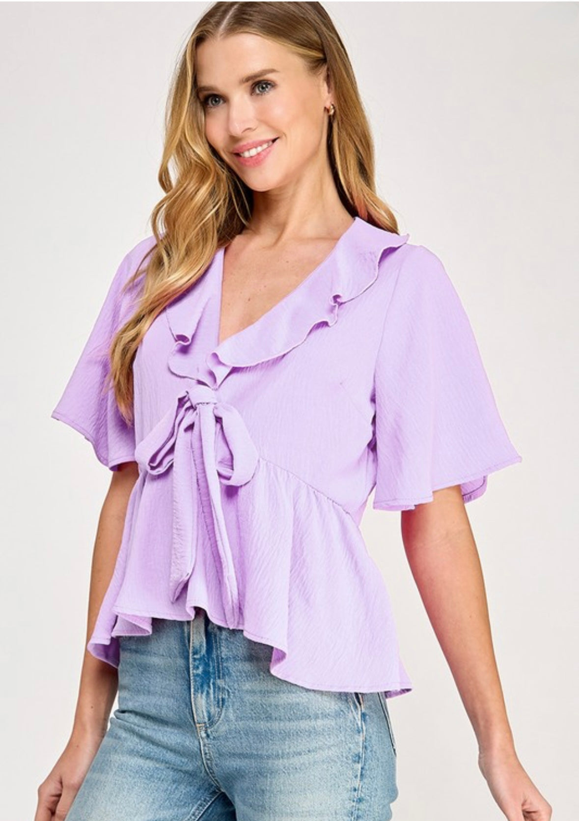 Lavender Baby Doll Top