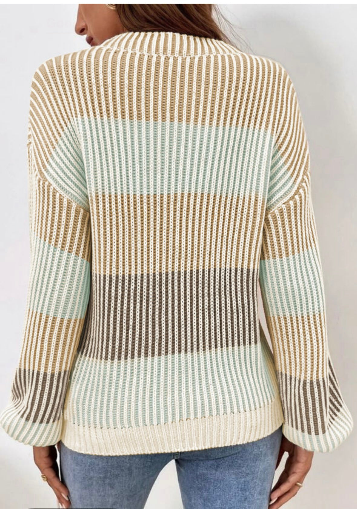 Brown Colorblock Sweater