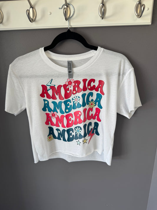 America Cropped Tshirt