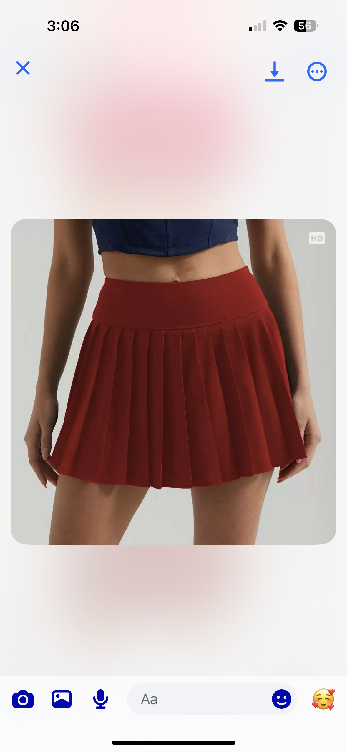 Crimson tennis skirt