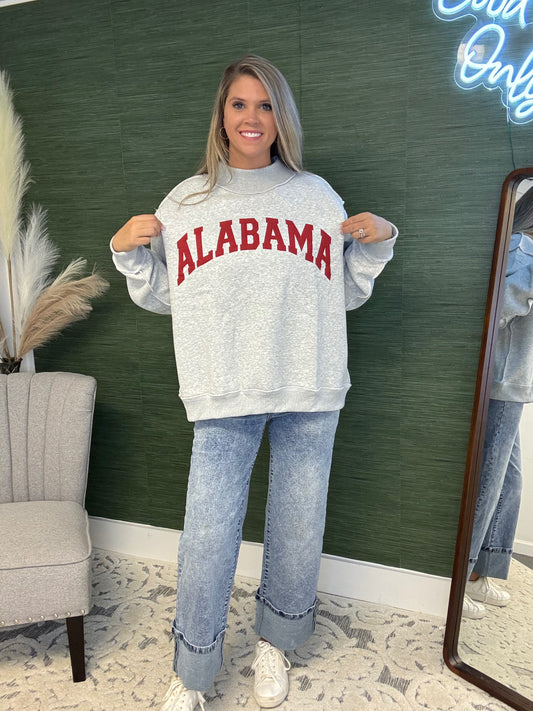 Reversible Mock Neck Alabama Sweatshirt