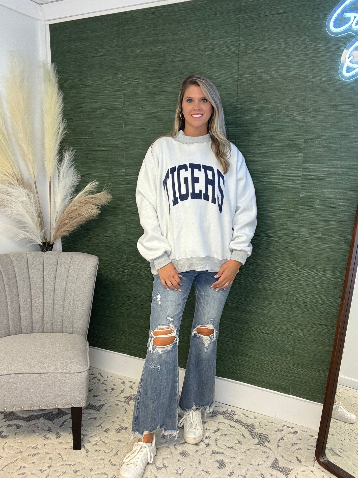 Reversible Mock Neck Auburn Sweatshirt