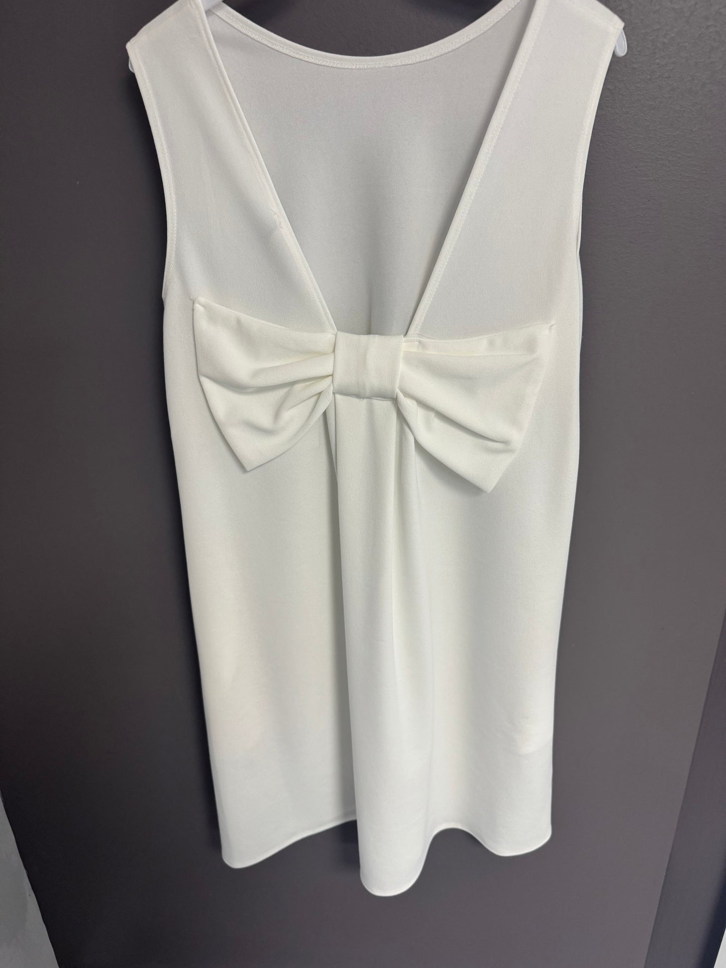 Off White Bow Back Dress